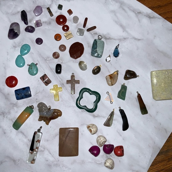 Mixed Lot of Various Authentic Gemstone Beads For DIY Jewelry Projects - Picture 4 of 5